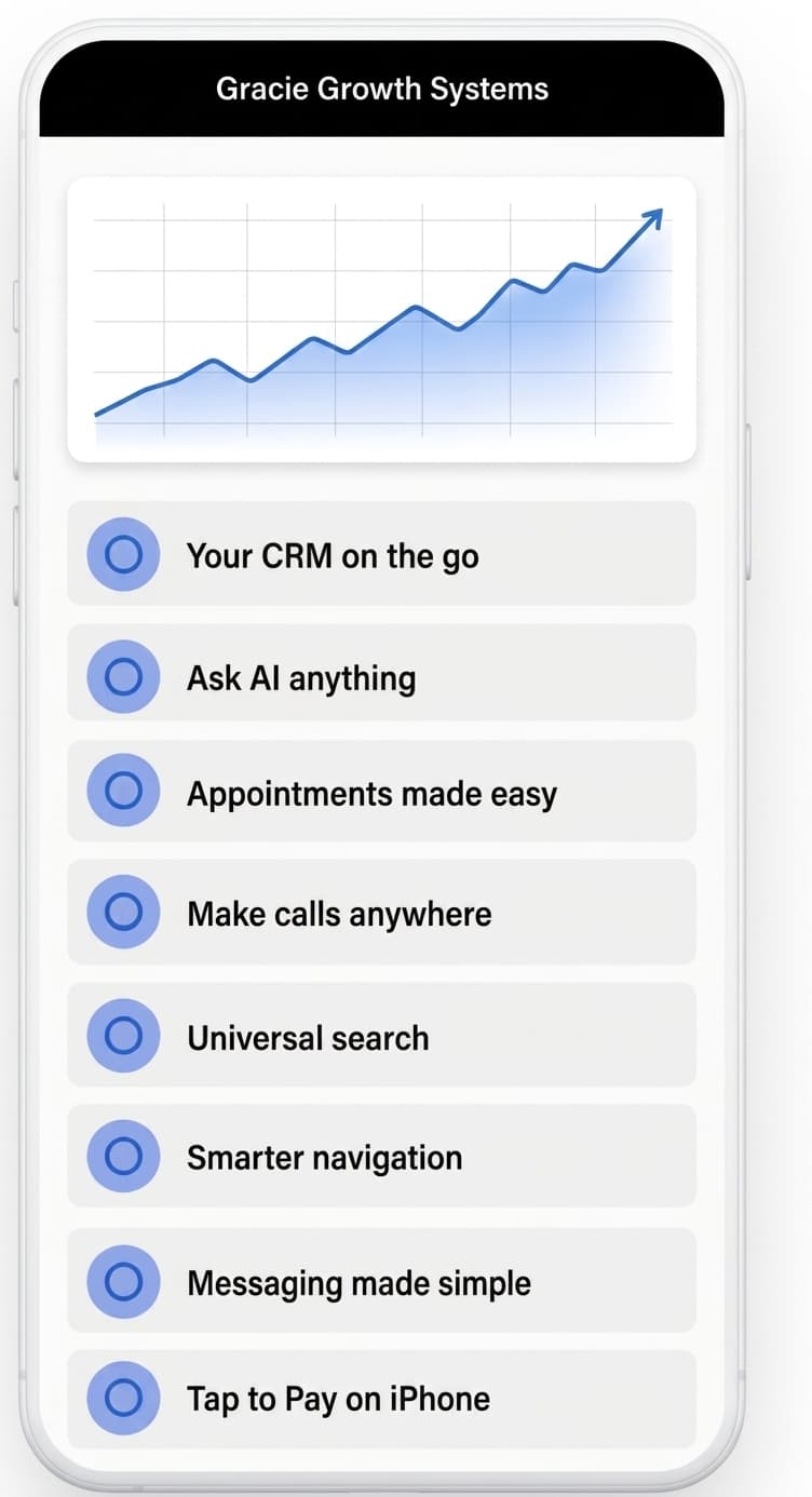 Gracie Growth Systems mobile app screen